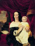 Ferdinand bol Portrait of Johana de Geer-Trip with daughter. china oil painting artist